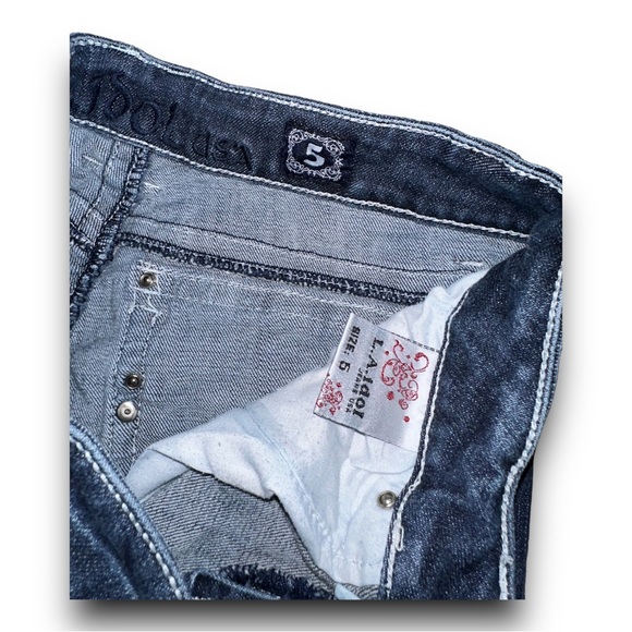 L.A. Idol embellished bootcut jeans Sz. 5 - Picture 4 of 9